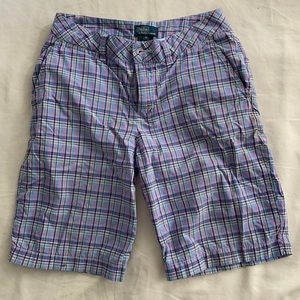Boys Polo shorts. Plaid. Size 12.